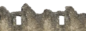 Ancient Stone Wall Remnants PNG Image