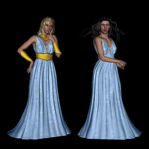 Ancient Style Princesses3 D Render PNG image with transparent background