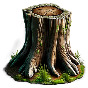 Ancient Tree Stump Png Qeb PNG Image