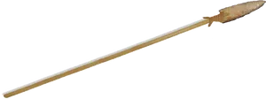 Ancient Wooden Spearwith Stone Tip.png PNG Image