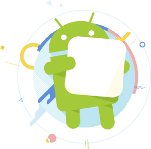 Android Marshmallow Mascot PNG image with transparent background