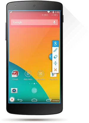 Android Smartphone Interface PNG Image