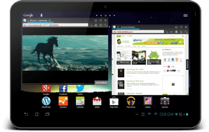 Android Tablet Multi Window Feature PNG image with transparent background