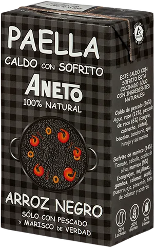 Aneto Natural Paella Broth Packaging PNG Image