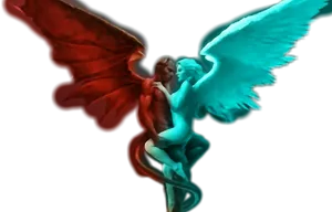 Angel_and_ Devil_ Embrace PNG Image