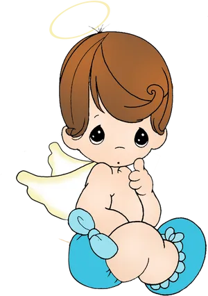 Angel_ Baby_ Cartoon_ Illustration PNG Image