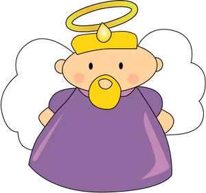 Angel Baby Cartoon Illustration PNG Image