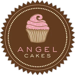 Angel Cakes Cupcake Logo PNG Image