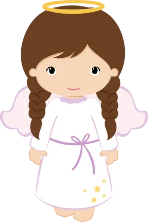 Angel Cartoon Graphicfor Baptism Event PNG Image