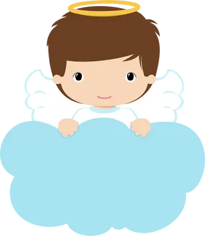 Angel Child Cartoon Baptism PNG Image