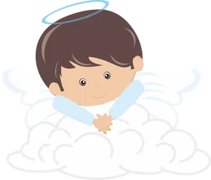 Angel Child Cartoon Baptism PNG Image