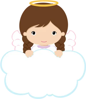 Angel Cloud Invitation Graphic PNG Image