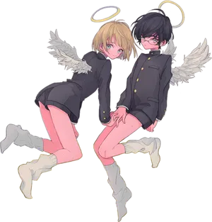 Angel Halo Anime Characters PNG Image