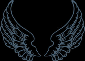 Angel Wings Graphic Design PNG image with transparent background