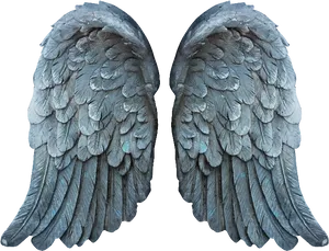 Angel Wings Sculpture PNG Image