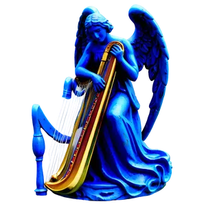 Angel With Harp Figure Png Igg PNG Image