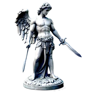 Angel With Sword Statue Png 06202024 PNG Image