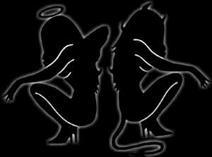 #devil #angel - Angel Devil Girl Gif, HD Png Download PNG image with transparent background