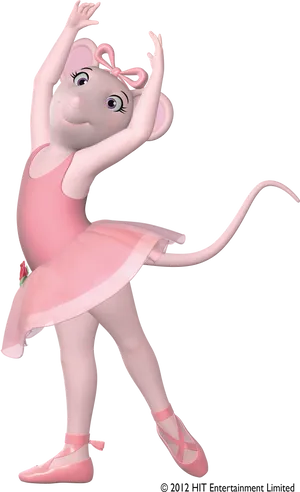 Angelina Ballerina Dancing Character PNG Image