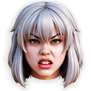 Angry Anime Face Png Gfl8 PNG Image