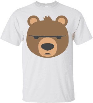 Big Bear Emoji T-shirt - Angry Bear Emoji, HD Png Download PNG