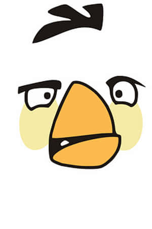 Angry Bird Face Cartoon PNG image with transparent background