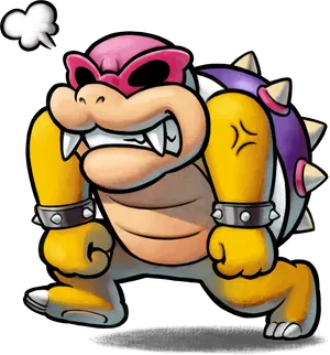 Angry Bowser Jr Illustration PNG Image