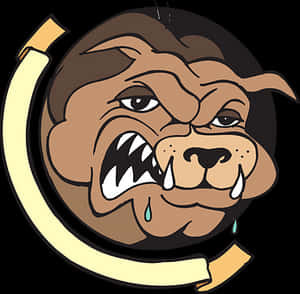Angry Bulldog Logo PNG image with transparent background
