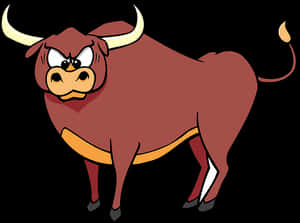 Angry Cartoon Bull PNG image with transparent background