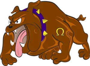 Angry Cartoon Bulldog PNG Image