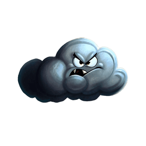 Angry Cartoon Cloud PNG 05252024 PNG
