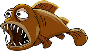 Lantern Fish, Fish, Jaw, Big Mouth, Cartoon Character - Big Fish Cartoon Png, Transparent Png PNG image with transparent background