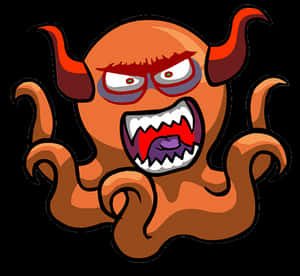 Angry Cartoon Monster Transparent Background PNG with transparent background