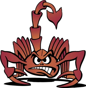 Angry Cartoon Scorpion PNG Image