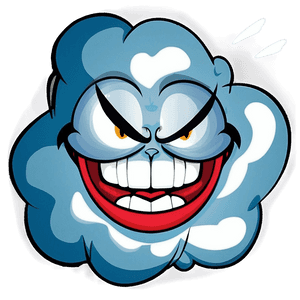 Angry Cloud Cartoon PNG klg7 PNG image with transparent background