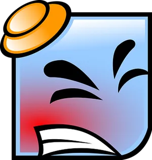 Angry Document Icon PNG Image