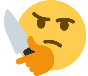 Angry_ Emoji_ Holding_ Knife PNG Image