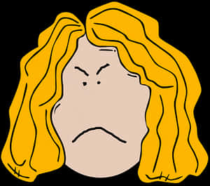 Angry Face Cartoon Illustration PNG image with transparent background