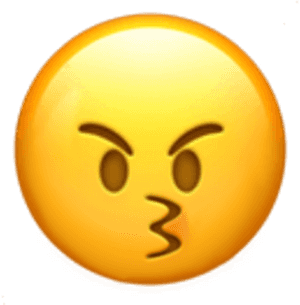#emoji #iphoneemoji #iphone #angry #kiss #angrykiss - Smiley, HD Png Download PNG