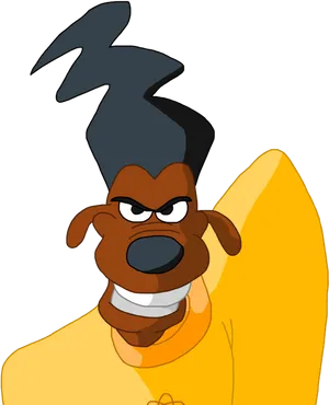 Angry Goofy Cartoon Character PNG Image