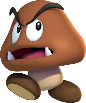 Angry_ Goomba_ Character_ Render PNG Image