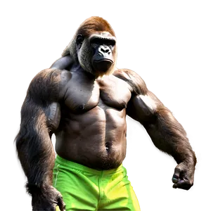 Angry Gorilla Bodybuilder Png 4 PNG Image