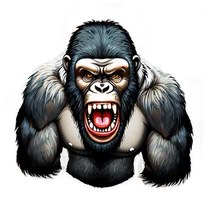 Angry Gorilla Tattoo Design Png 06252024 PNG Image