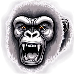 Angry Gorilla Tattoo Design Png Ycq23 PNG Image