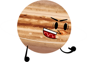 Angry Jupiter Cartoon Character PNG image with transparent background
