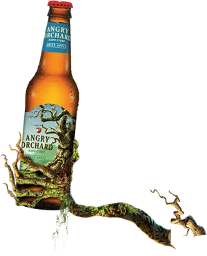 Angry Orchard Crisp Apple Cider Bottle PNG Image