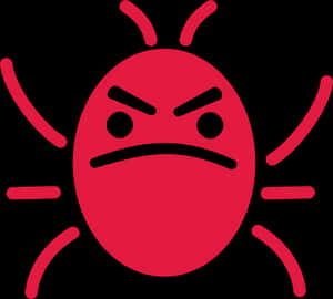 Angry Red Bug Icon PNG image with transparent background
