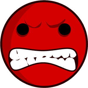 Angry Red Face Emoji.png PNG image with transparent background
