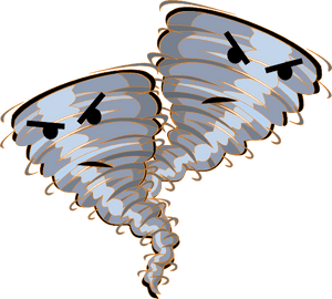 Twin Orange Tornado Clip Art At Clker - Tornado Clip Art Gif, HD Png Download PNG image with transparent background