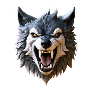 Angry Wolf Head Emblem Png 06122024 PNG Image